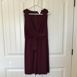 LOFT Burgundy Sleeveless Dress